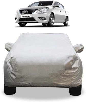 GoMechanic Car Cover For Nissan Sunny (With Mirror Pockets)(Silver, For 2016 Models)