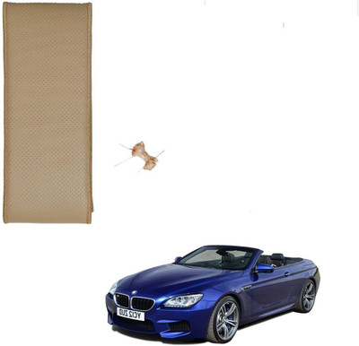 AuTO ADDiCT Hand Stiched Steering Cover For BMW 5 Series(Beige, Leatherite)