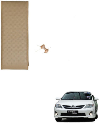 AuTO ADDiCT Hand Stiched Steering Cover For Toyota Corolla Altis(Beige, Leatherite)