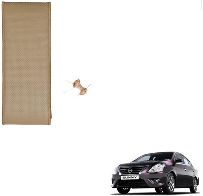 AuTO ADDiCT Hand Stiched Steering Cover For Nissan Micra Active(Beige, Leatherite)