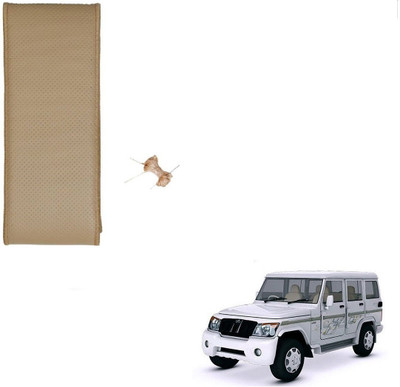 AuTO ADDiCT Hand Stiched Steering Cover For Mahindra Bolero(Beige, Leatherite)