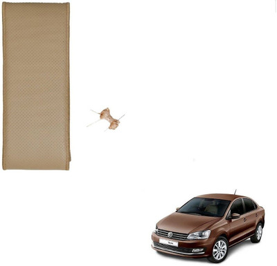 AuTO ADDiCT Hand Stiched Steering Cover For Volkswagen Vento(Beige, Leatherite)