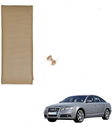 AuTO ADDiCT Hand Stiched Steering Cover For Audi A4(Beige, Leatherite)