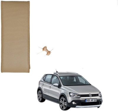 AuTO ADDiCT Hand Stiched Steering Cover For Volkswagen Polo Cross(Beige, Leatherite)