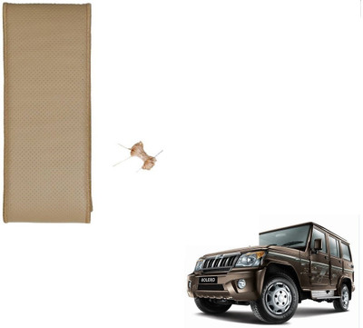 AuTO ADDiCT Hand Stiched Steering Cover For Mahindra KUV 100(Beige, Leatherite)