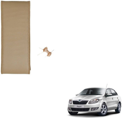 AuTO ADDiCT Hand Stiched Steering Cover For Skoda Rapid(Beige, Leatherite)