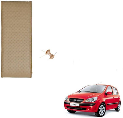 AuTO ADDiCT Hand Stiched Steering Cover For Hyundai Santro, Santro Xing(Beige, Leatherite)