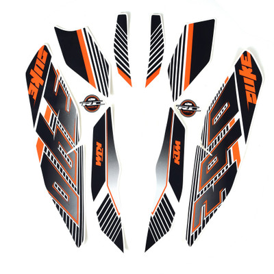 HRBull Sticker & Decal for Bike(Orange, Black, Multicolor)