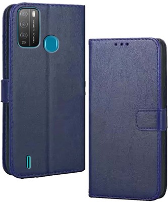 Niger Flip Cover for Itel Vision 1 Pro Faux leather with Magnetic Wallet(Blue, Cases with Holder, Pack of: 1)