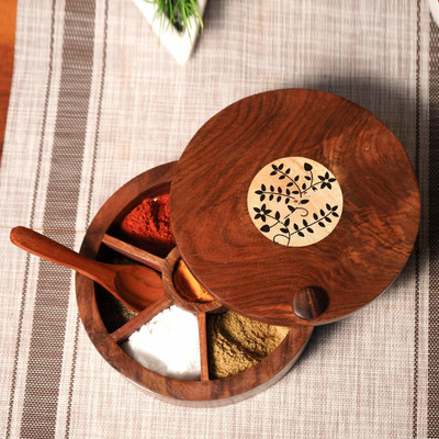 Naayaab Craft Spice Set Wooden(1 Piece)