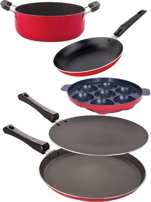 NIRLON FT13_CT12_TP22_AP7_CS20 Non-Stick Coated Cookware Set(PTFE (Non-stick), Aluminium, 5 - Piece)