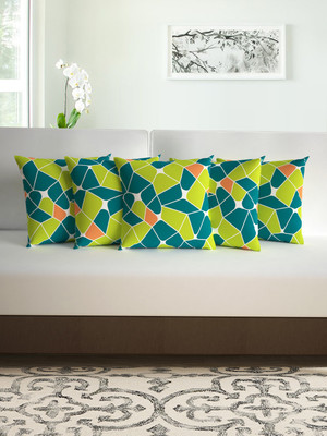 Divine Casa Polyester Cushions Cover(40 cm*40 cm, Pack of 5, Multicolor)