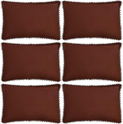KUBER INDUSTRIES Plain Pillows Cover(Pack of 6, 43 cm*61 cm, Brown)