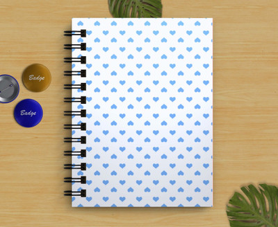 DI-KRAFT Handicraft Diary A5 Diary Unruled 160 Pages(Blue, White)