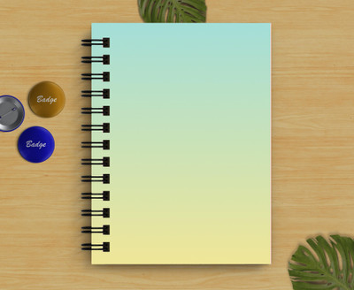 DI-KRAFT Handicraft Diary A5 Diary Unruled 160 Pages(Green, Blue)