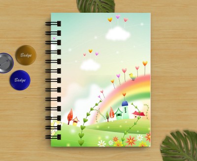 DI-KRAFT Handicraft Diary A5 Diary Unruled 160 Pages(Multicolor)