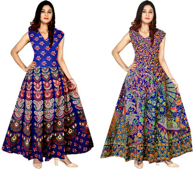 Bharti Empire Flared/A-line Gown(Multicolor)