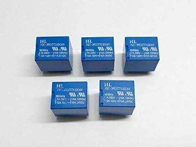 Ihc Mini 6V DC Sugar cube Power Relay5 Pin PCB Type (Pack of 5) by Hobby Center Electronic Components Electronic Hobby Kit
