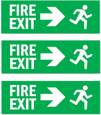 Mindcraftz Fire Exit Emergency Sign(Reflective Sign)