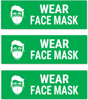 Mindcraftz Wear Face mask Emergency Sign(Reflective Sign)