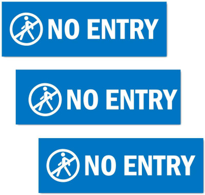Mindcraftz No Entry Emergency Sign(Reflective Sign)