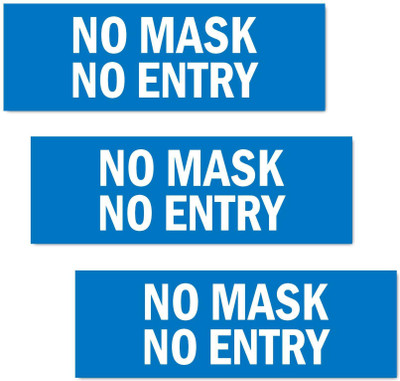 Mindcraftz No Mask No Entry Emergency Sign(Reflective Sign)