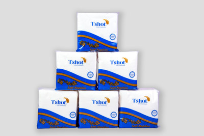 Tshot Paper Napkin 600 Soft Tissue Paper (Premium Quality) ( Pack OF 6) White Paper Napkins(6 Sheets)