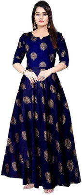 JAIPRY Anarkali Gown(Dark Blue)
