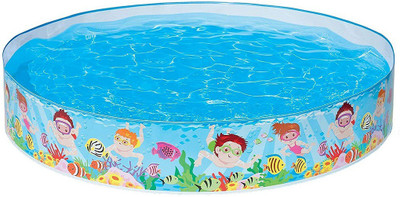 NAVRANGI Oval Whale Fun Pool, Blue Inflatable Swimming Pool(Multicolor)