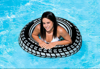 Nilzone Swimming Ring Pool Floats for Adult Kids Children Pool Inflatable Circle Ring boy Kids Inflatable Swimming Safety Tube, Inflatable Toy Pump(Multicolor)