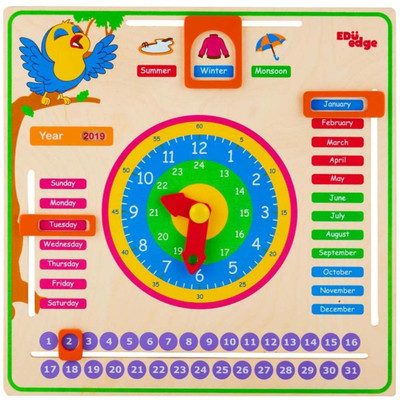 Eduedge Day Date Time Educational Learning Preschool Activities Toy For Boys & Girls(Multicolor)