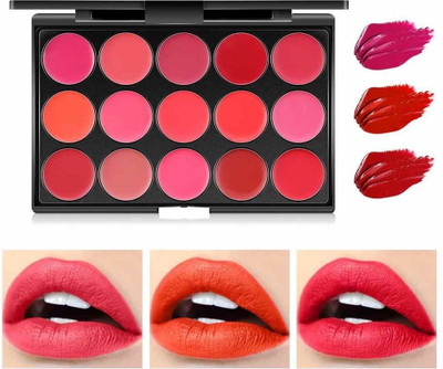 ADJD Make-up 15 Colors Creamy Matte Lipstick Palette(MULTICOLOR, 15 g)