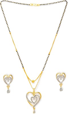 Digital Dress Room Alloy Gold-plated White, Gold Jewellery Set(Pack of 1)