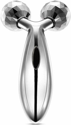 Muktbhav 3D Manual Roller 3D Y Shape Massager 360 Rotate Full Body Massage For Face Lifting Wrinkle Remover Massager(Silver)