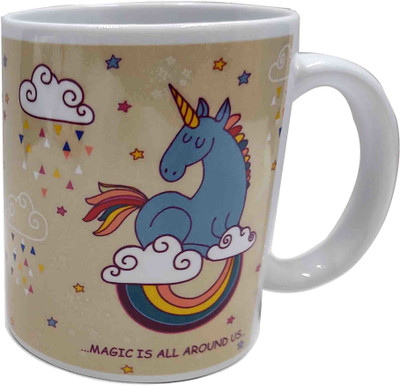 heeva creation Unicorn Printed Ceramic Coffee. Ceramic Coffee Mug(330 ml)