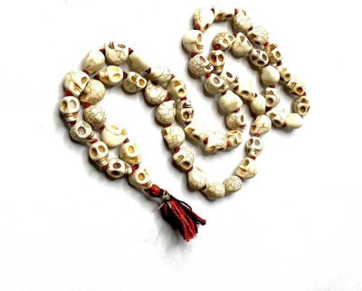 Cyan spritual NARMUND MALA KANKAL KHOPDI JAPA MALA ENERZIGED PURE STONE WHITE Stone Chain