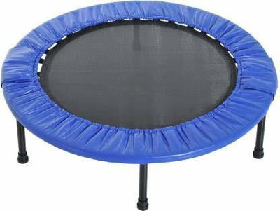 Fitfam 45 Inch Trampoline for Adults and Kids, Rebounder Trampoline, with Padding & Springs Elastic Safe(Blue)
