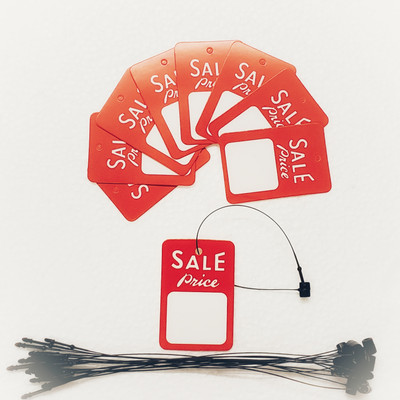 Sadar Shop Non Adhesive Paper Label(Red, White)