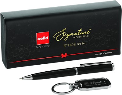 cello Signature Signature Ethos Keychain Ball Pen Gift Set Ball Pen(Black)