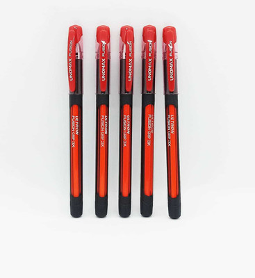 UNOMAX Fusion Grip 3X Ball Pen(Pack of 5, Ink Color - Red)