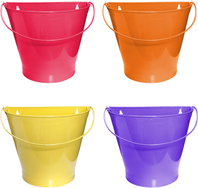 TrustBasket Scuttle Planter (Set of 4) Plant Container Set(Pack of 4, Metal)