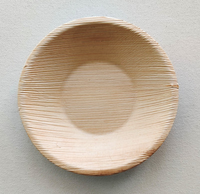 Amisol Global 5 inch Round Areca Palm Leaf Bowls (Pack of 25 x 4) Chutney Plate(100 Chutney Plate)