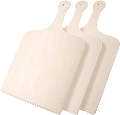 Whittlewud Wood Pizza Peel, Pack of 3 Paddles For Stone, Oven or Grill, Pizza Spatula for Transferring Breads & Pizzas into and out of a Hot Oven. Pizza Tray(3 Pizza Tray