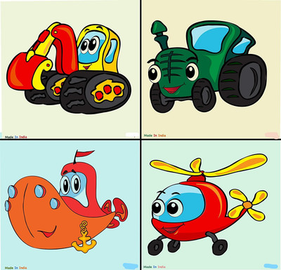 Rage-X My First Vehicle Jigsaw Puzzles for 3 Years+ Kids | Wood Jigsaw Puzzle (Vehicles, Pack of 4)(4 Pieces)