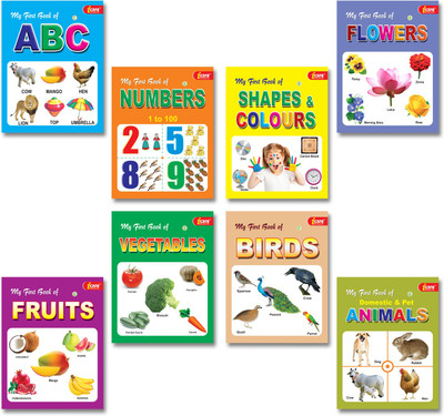 My Picture Book Collections (Set Of 8) - My First Book Of ABC, My First Book Of Numbers, My First Book Of Shapes & Colours, My First Book Of Flowers, My First Book Of Fruits Vegetables, My First Book Of Birds, My First Book Of Animals(Hardcover, I Care Publisher) My Picture Book Collections (Set Of 8) - My First Book Of ABC, My First Book Of Numbers, My First Book Of Shapes & Colours, My First Book Of Flowers, My First Book Of Fruits Vegetables, My First Book Of Birds, My First Book Of Animals(Hardcover, I Care Publisher)