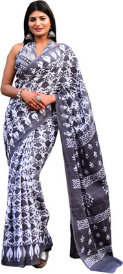 SHIVANYA HANDICRAFTS Printed Handloom Pure Cotton Saree(Multicolor)