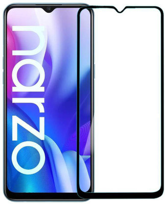 DSCASE Edge To Edge Tempered Glass for Realme Narzo 30A(Pack of 1)