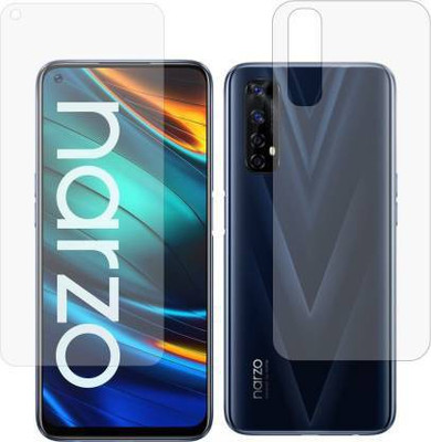 PONDRIK Front and Back Screen Guard for Realme Narzo 20 Pro(Pack of 2)