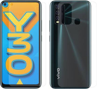 PR SMART Front and Back Tempered Glass for Vivo Y30(Pack of 2)