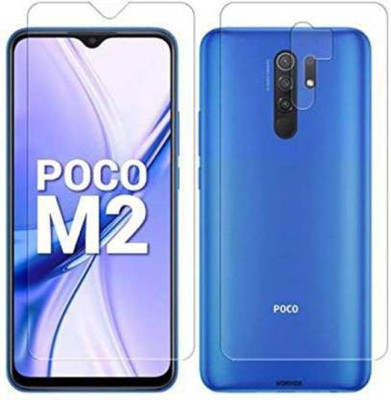 PR SMART Front and Back Tempered Glass for Poco M2(Pack of 2)